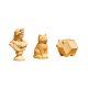 Vintage Style Mini Figurine Trio, Artistic Small Gift