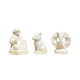 Minimalist White Figurine Set, Elegant Small Gift