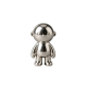 Minimalist Silver Humanoid Figurine, Modern Small Gift