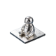 Cute Silver Snowman Figurine, Cozy Small Gift